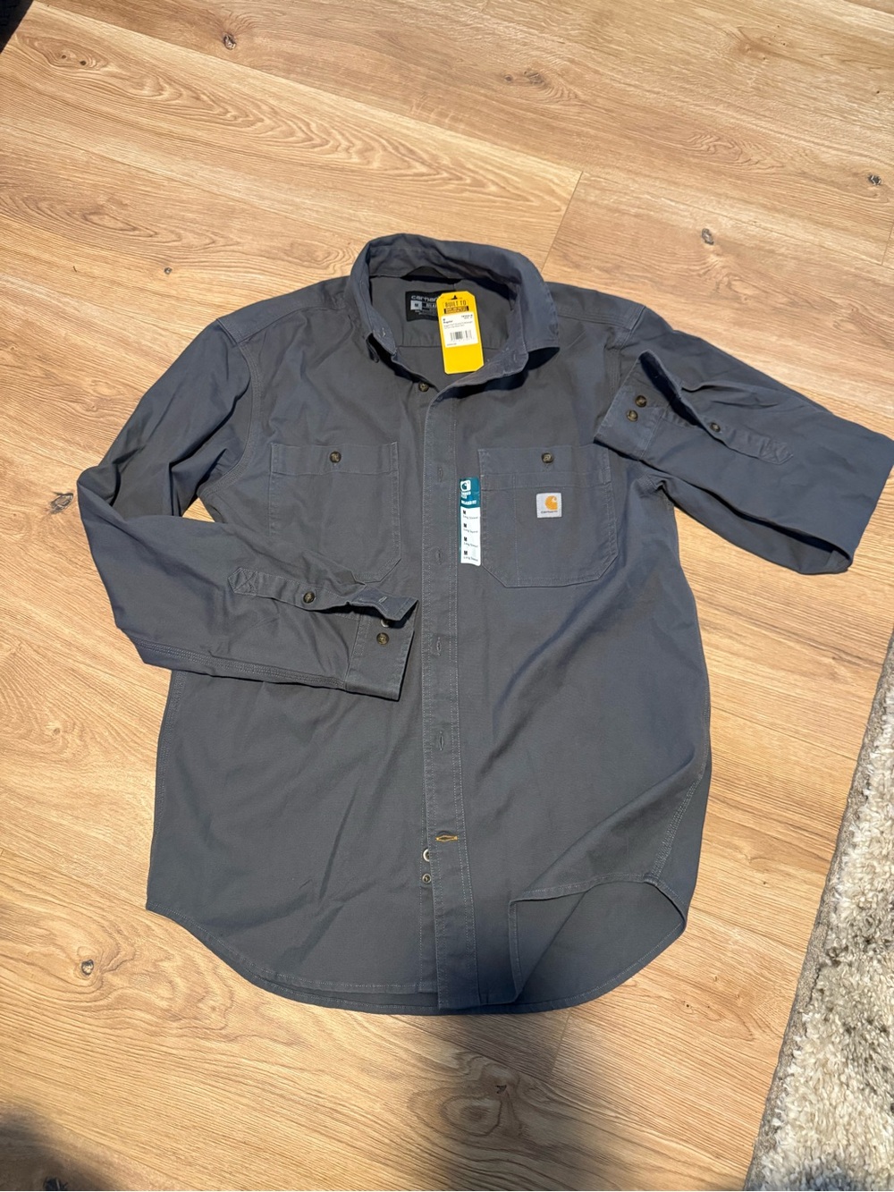 Carhartt Men's Dark Gray Lightweight Work Shirt Jacket